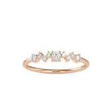 Celeste Round Stone Diamond Ring Rose gold