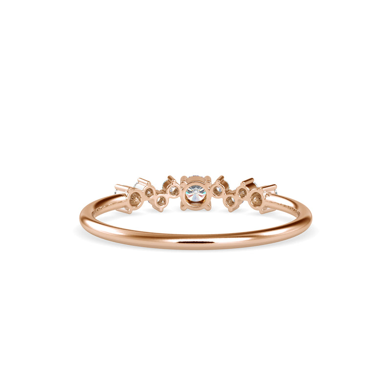 Celeste Round Stone Diamond Ring Rose gold