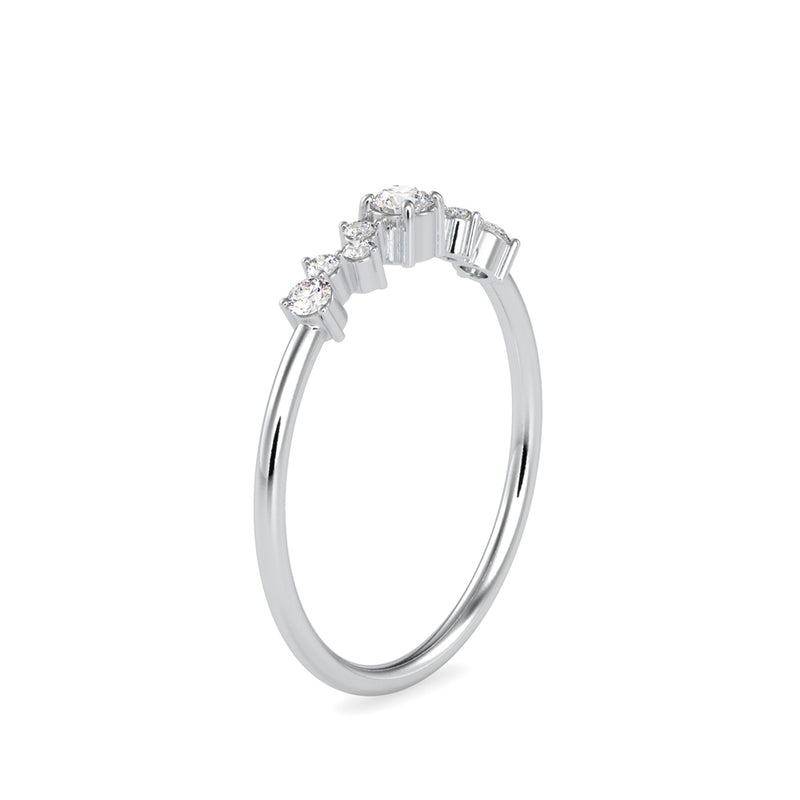 Celeste Round Stone Diamond Ring White gold