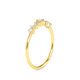 Celeste Round Stone Diamond Ring Yellow gold