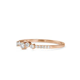 Heady Crest Diamond Stone Ring Rose gold