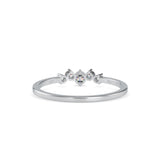 Heady Crest Diamond Stone Ring White gold