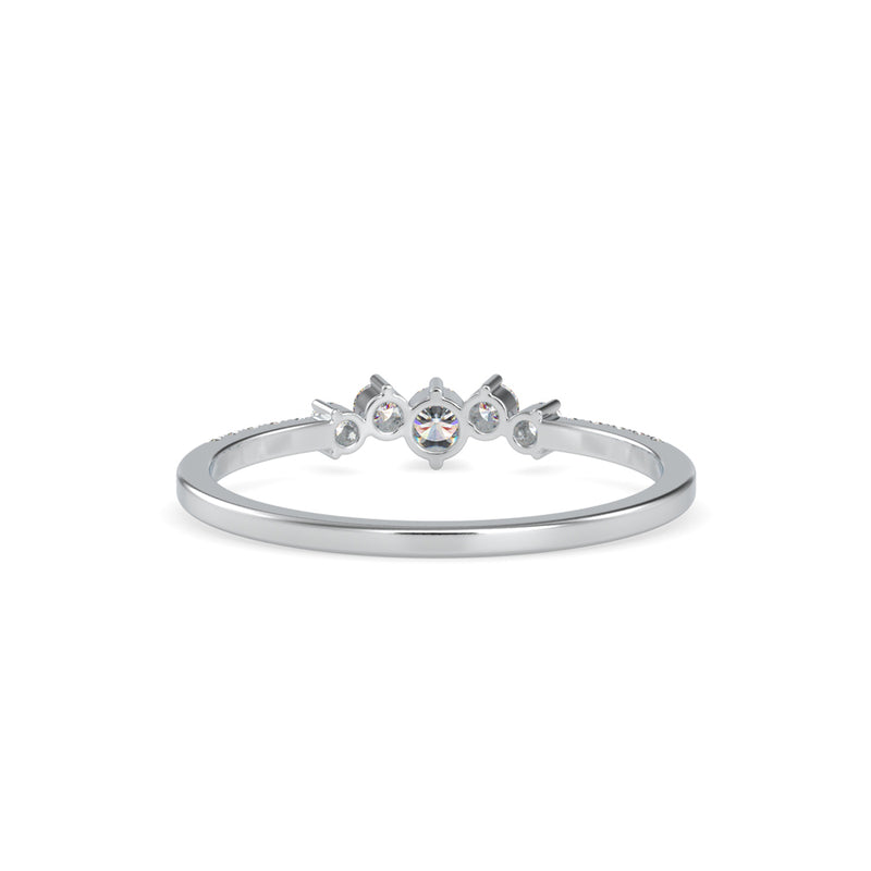 Heady Crest Diamond Stone Ring Platinum