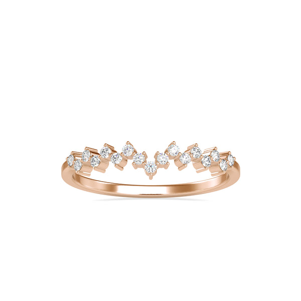 Eclipsed Delicate Diamond Ring Rose gold