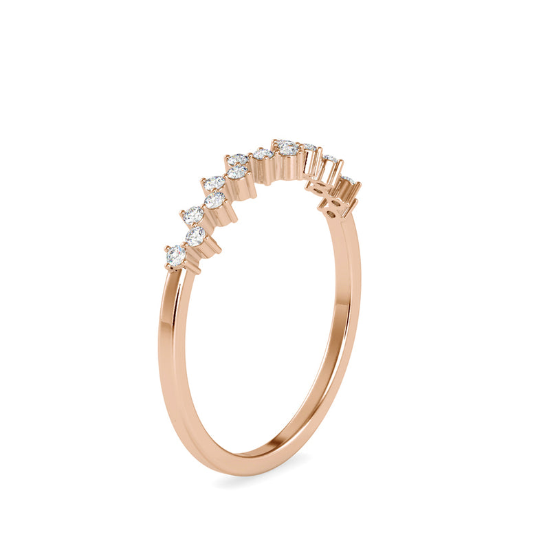 Eclipsed Delicate Diamond Ring Rose gold