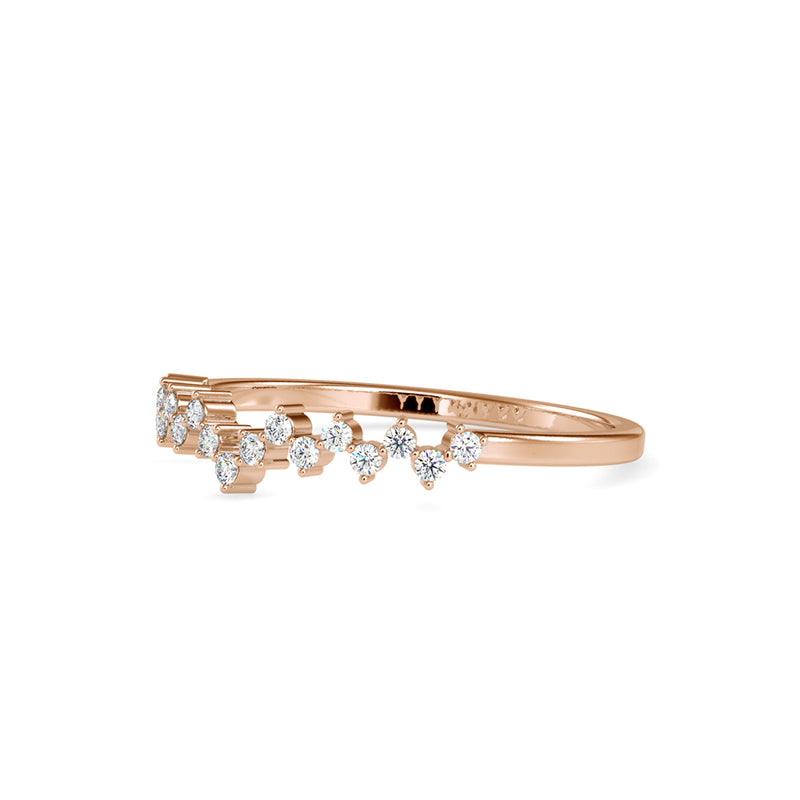 Eclipsed Delicate Diamond Ring Rose gold