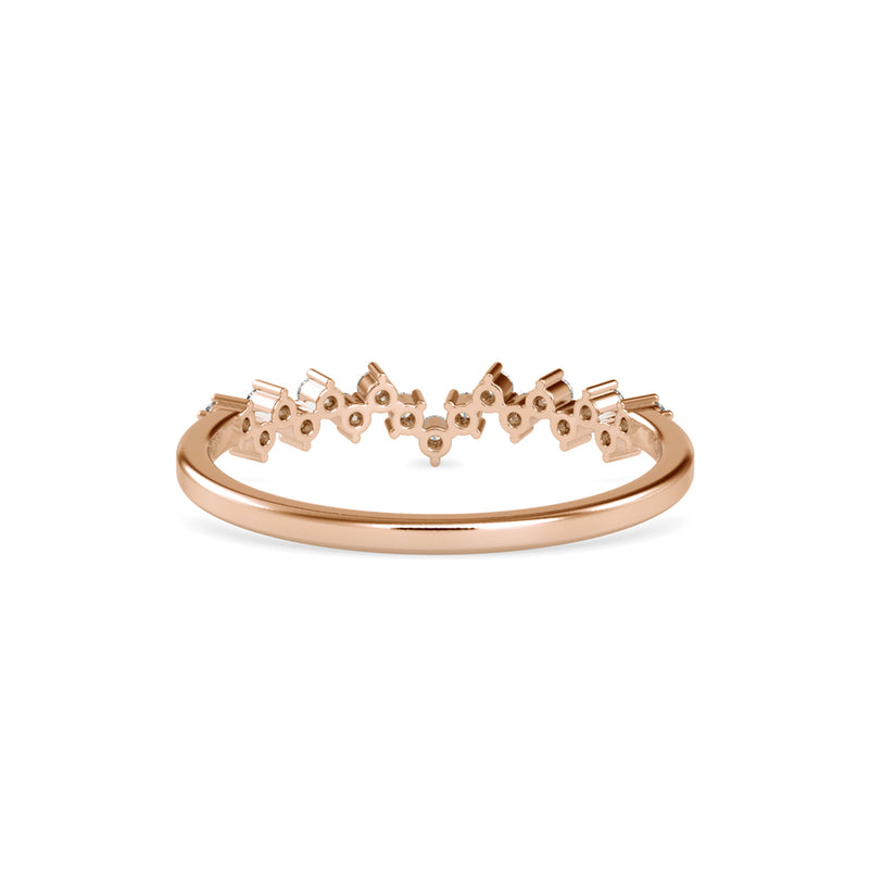 Eclipsed Delicate Diamond Ring Rose gold