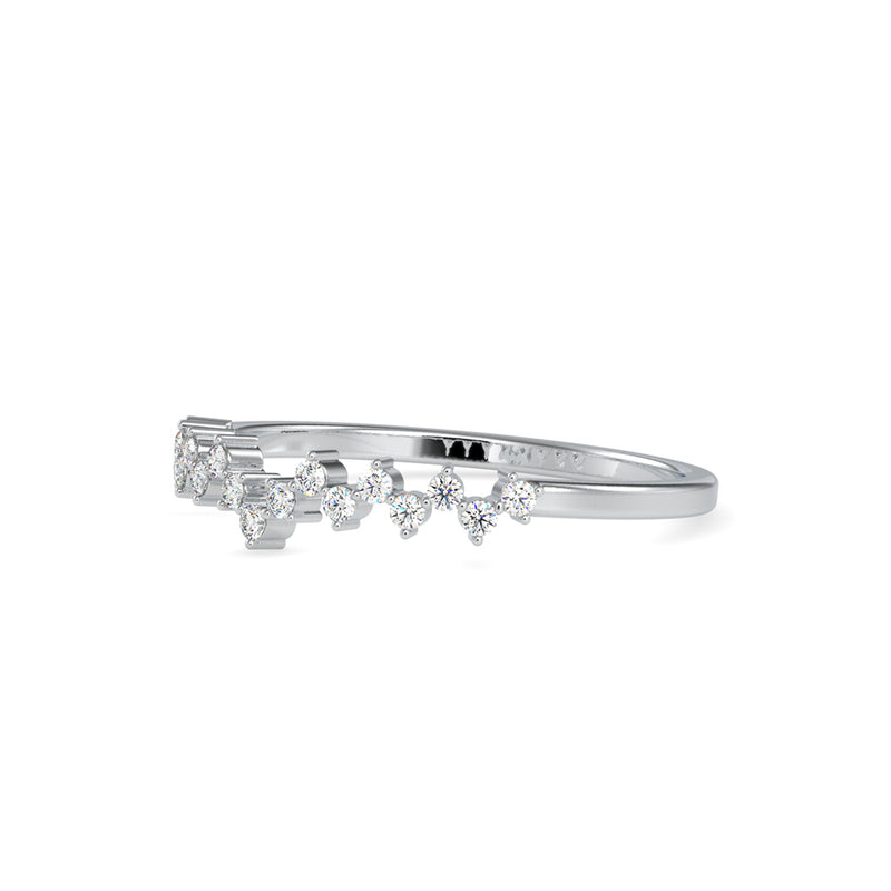 Eclipsed Delicate Diamond Ring Platinum