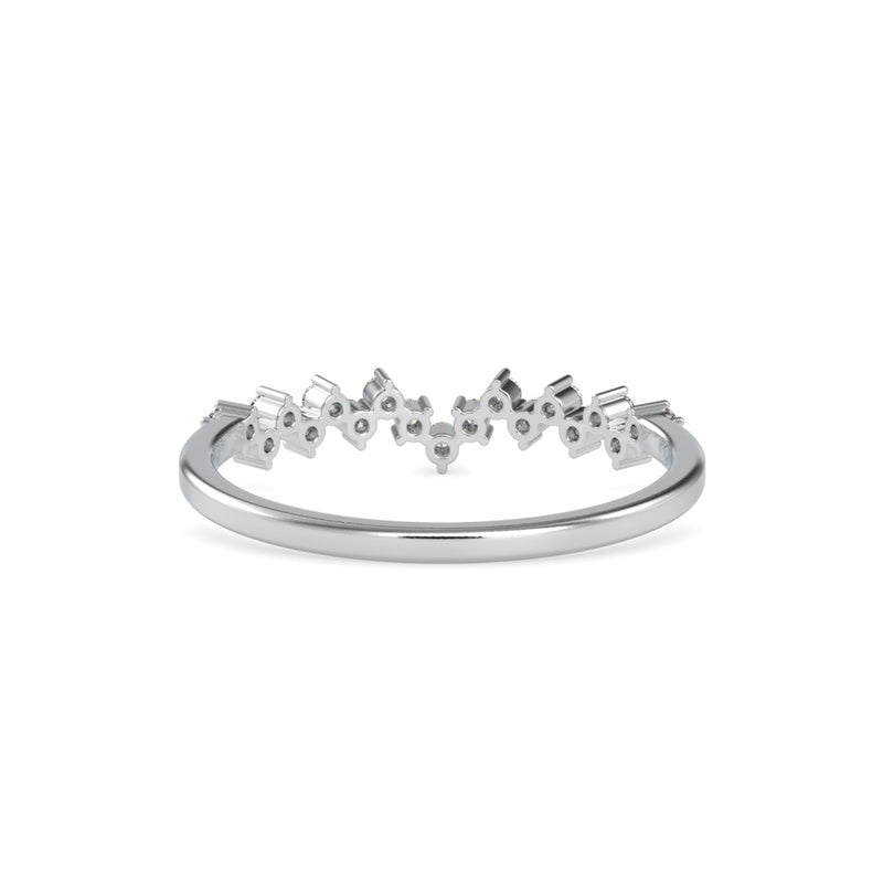 Eclipsed Delicate Diamond Ring Platinum