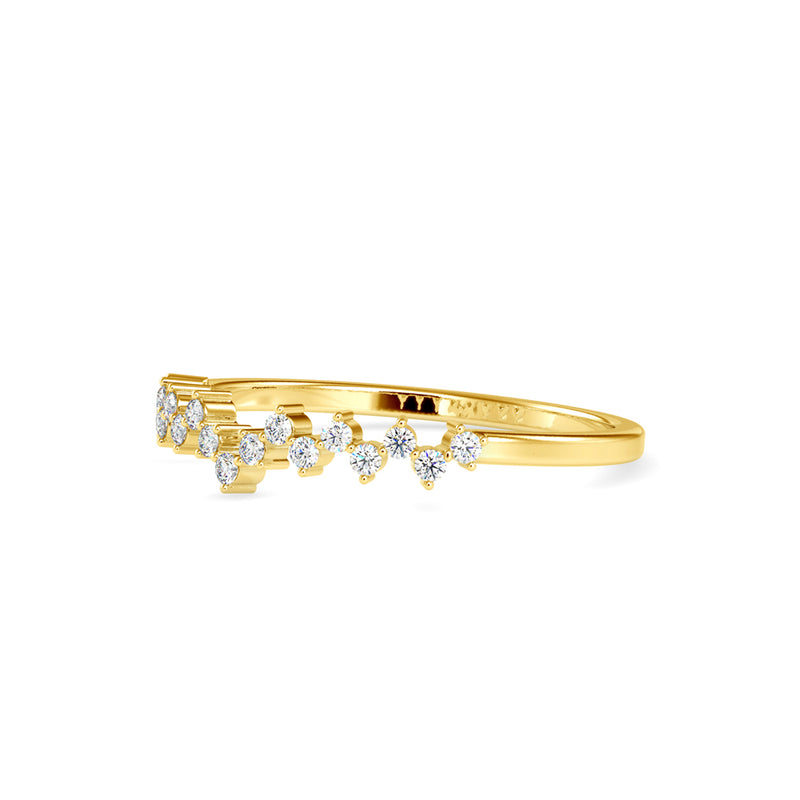 Eclipsed Delicate Diamond Ring Yellow gold