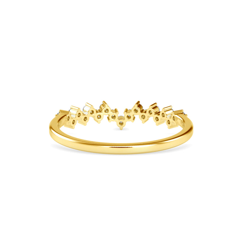 Eclipsed Delicate Diamond Ring Yellow gold