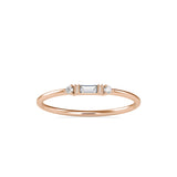 Meridian Three Stone Diamond Ring Rose gold