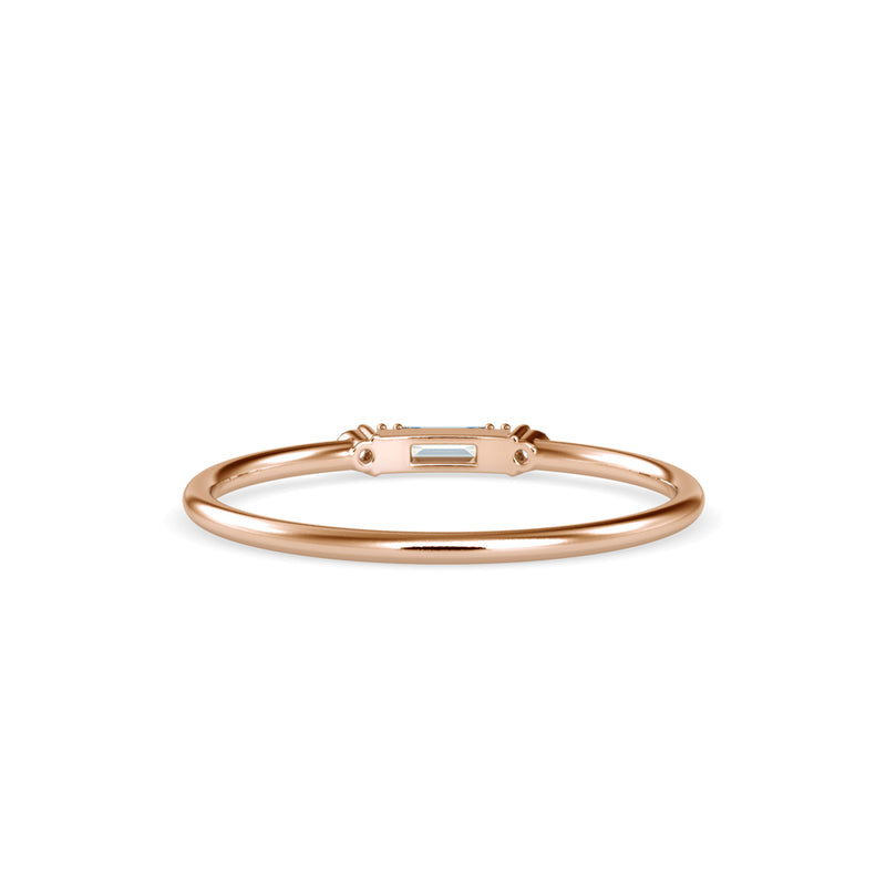 Meridian Three Stone Diamond Ring Rose gold