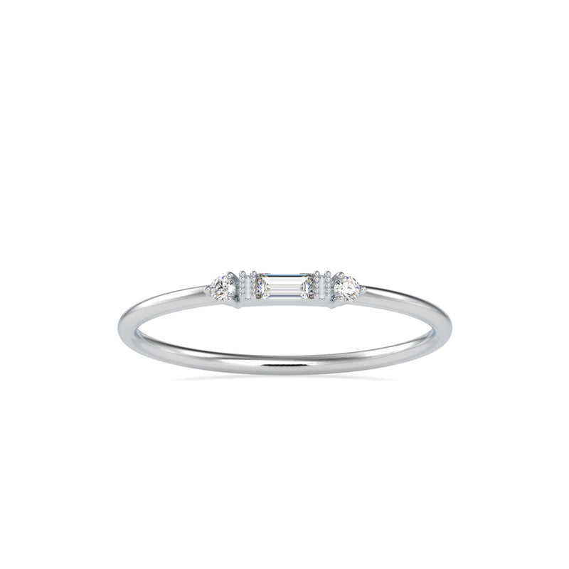 Meridian Three Stone Diamond Ring White gold