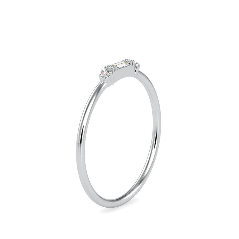 Meridian Three Stone Diamond Ring White gold