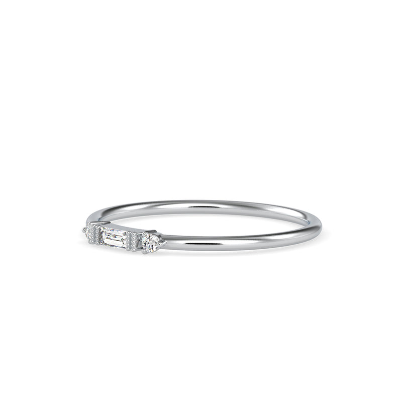 Meridian Three Stone Diamond Ring White gold