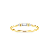 Meridian Three Stone Diamond Ring Yellow gold