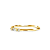 Meridian Three Stone Diamond Ring Yellow gold