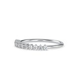 Round Stone Chaplet Diamond Ring Platinum