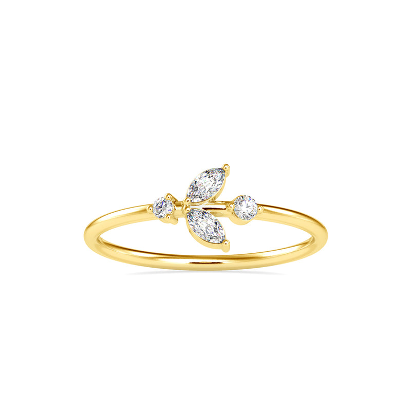 Marquise Harmony Diamond Ring Yellow gold