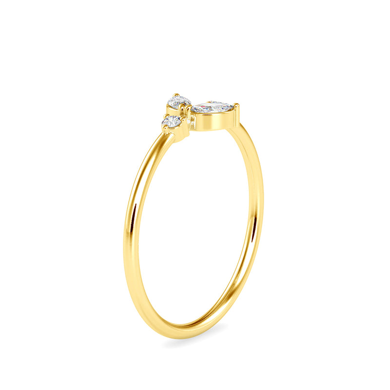 Marquise Harmony Diamond Ring Yellow gold