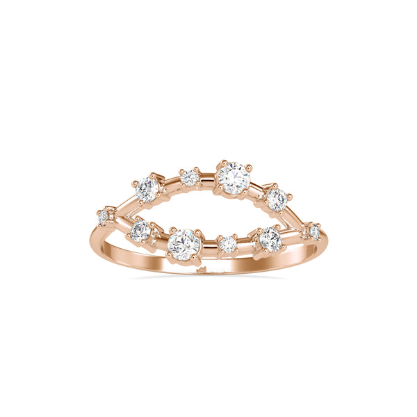 Haniwa Delicate Diamond Ring Rose gold