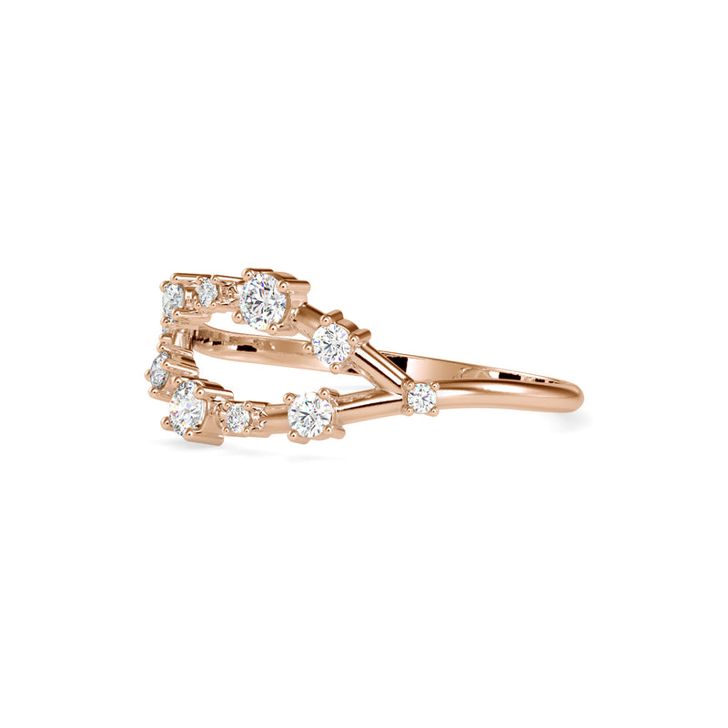 Haniwa Delicate Diamond Ring Rose gold