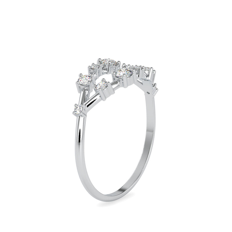 Haniwa Delicate Diamond Ring Platinum