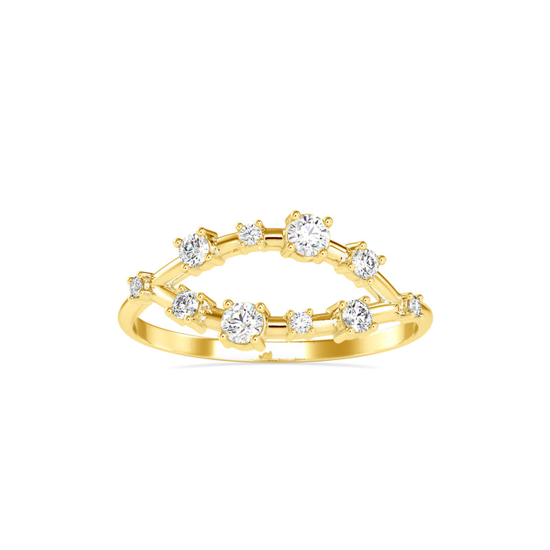 Haniwa Delicate Diamond Ring Yellow gold