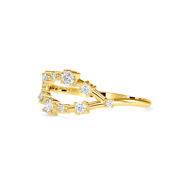 Haniwa Delicate Diamond Ring Yellow gold