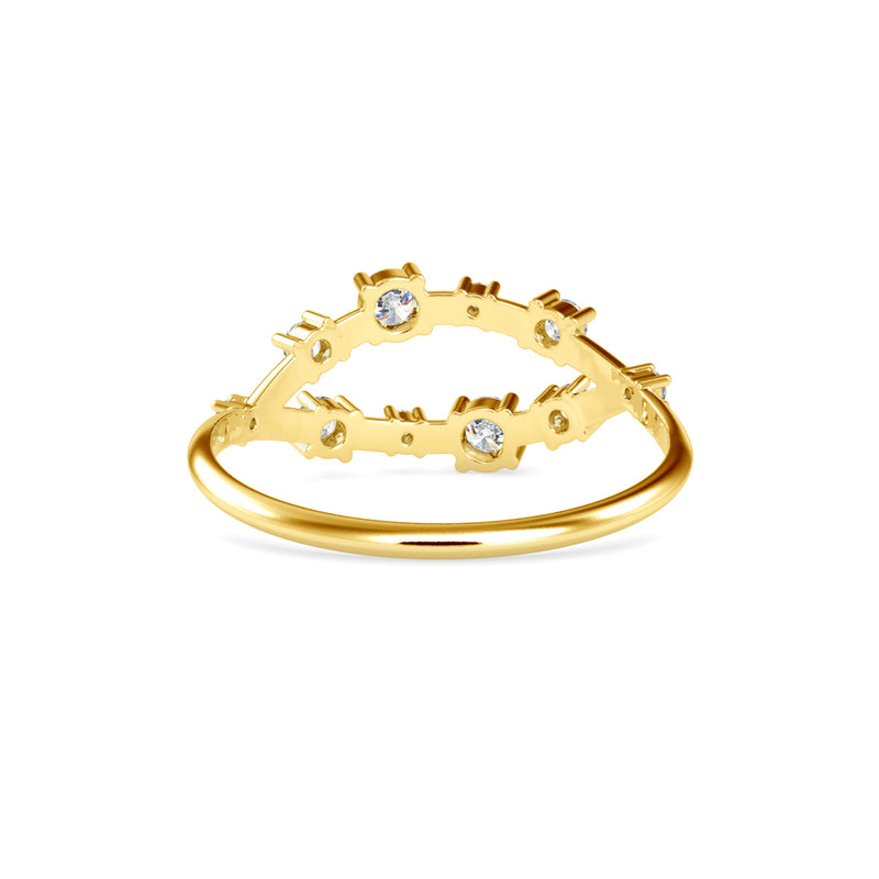 Haniwa Delicate Diamond Ring Yellow gold