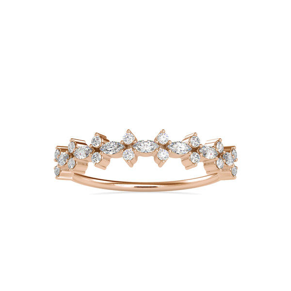 Flora Marquise Stone Diamond Ring Rose gold