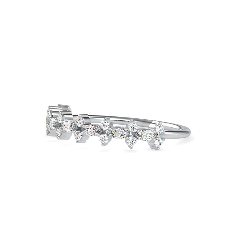 Flora Marquise Stone Diamond Ring Platinum