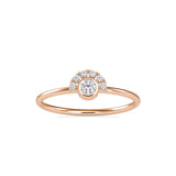 Orotund Delicate Diamond Stone Ring Rose gold