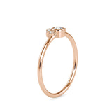 Orotund Delicate Diamond Stone Ring Rose gold