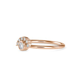 Orotund Delicate Diamond Stone Ring Rose gold