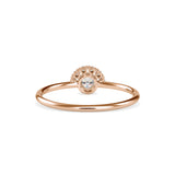 Orotund Delicate Diamond Stone Ring Rose gold