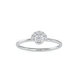 Orotund Delicate Diamond Stone Ring Platinum