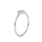 Orotund Delicate Diamond Stone Ring Platinum