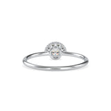 Orotund Delicate Diamond Stone Ring Platinum