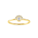 Orotund Delicate Diamond Stone Ring Yellow gold