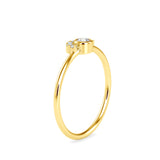 Orotund Delicate Diamond Stone Ring Yellow gold