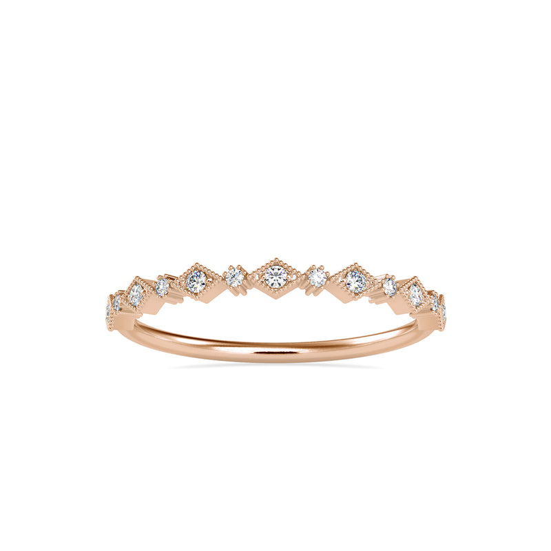 Trixy Round Diamond Ring Rose gold