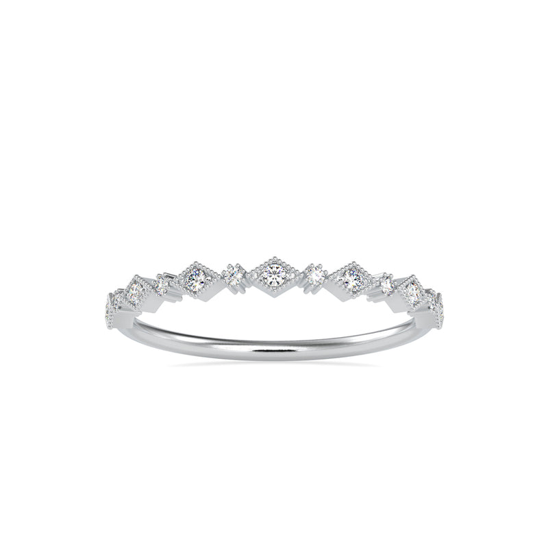 Trixy Round Diamond Ring White gold