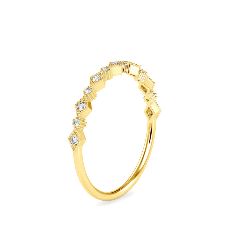 Trixy Round Diamond Ring Yellow gold