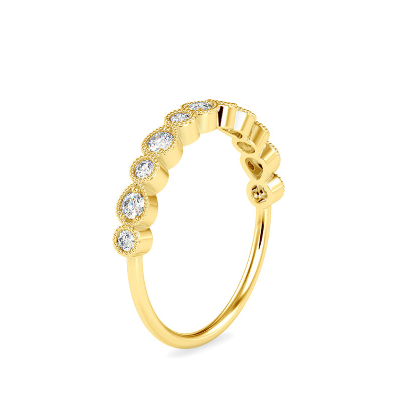 Maziken Delicate Diamond Ring Yellow gold