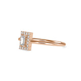 Worm Baguette Diamond stone Ring Rose gold