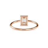 Worm Baguette Diamond stone Ring Rose gold