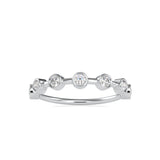 Talisha Round Stone Delicate Ring Platinum