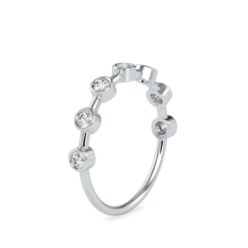 Talisha Round Stone Delicate Ring Platinum